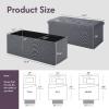 imageFLEXIMOUNTS 43 Folding Storage Ottoman Bench Ottoman Foot Rest Storage Chest for Living Room Bedroom Entryway Grey354L x 149D x 15H