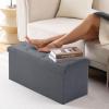 imageFLEXIMOUNTS 43 Folding Storage Ottoman Bench Ottoman Foot Rest Storage Chest for Living Room Bedroom Entryway Grey43L x 149D x 15H