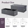 imageFLEXIMOUNTS 43 Folding Storage Ottoman Bench Ottoman Foot Rest Storage Chest for Living Room Bedroom Entryway Grey43L x 149D x 15H