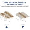 imageFLEXIMOUNTS 4x6 Overhead Garage Storage Adjustable Ceiling Rack 72quot Length x 48quot Width x 40quot Height 450lbs Weight Capacity WhiteBlack