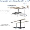 imageFLEXIMOUNTS 4x6 Overhead Garage Storage Adjustable Ceiling Rack 72quot Length x 48quot Width x 40quot Height 450lbs Weight Capacity WhiteBlack