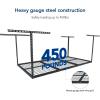 imageFLEXIMOUNTS 4x6 Overhead Garage Storage Adjustable Ceiling Rack 72quot Length x 48quot Width x 40quot Height 450lbs Weight Capacity WhiteBlack