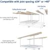 imageFLEXIMOUNTS 4x6 Overhead Garage Storage Adjustable Ceiling Rack 72quot Length x 48quot Width x 40quot Height 450lbs Weight Capacity WhiteWhite