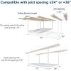 imageFLEXIMOUNTS 4x6 Overhead Garage Storage Adjustable Ceiling Rack 72quot Length x 48quot Width x 40quot Height 450lbs Weight Capacity WhiteWhite