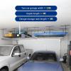 imageFLEXIMOUNTS 4x8 Overhead Garage Storage Rack Adjustable Organization System HeavyDuty Metal Ceiling Racks 600lbs Weight Capacity White1packHammertone