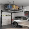 imageFLEXIMOUNTS 4x8 Overhead Garage Storage Rack Adjustable Organization System HeavyDuty Metal Ceiling Racks 600lbs Weight Capacity White1packHammertone
