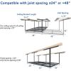 imageFLEXIMOUNTS 4x8 Overhead Garage Storage Rack Adjustable Organization System HeavyDuty Metal Ceiling Racks 600lbs Weight Capacity White1packHammertone