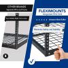 imageFLEXIMOUNTS 4x8 Overhead Garage Storage Rack Adjustable Organization System HeavyDuty Metal Ceiling Racks 600lbs Weight Capacity White2packBlack
