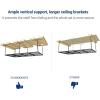 imageFLEXIMOUNTS 4x8 Overhead Garage Storage Rack Adjustable Organization System HeavyDuty Metal Ceiling Racks 600lbs Weight Capacity White2packHammertone