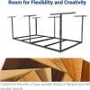 imageFLEXIMOUNTS 4x8 Overhead Garage Storage Rack without Decking Storage Organization System Heavy Duty Metal Garage Ceiling Racks 600lbs Weight Capacity BlackBlack
