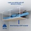 imageFLEXIMOUNTS 4x8 Overhead Garage Storage Rack without Decking Storage Organization System Heavy Duty Metal Garage Ceiling Racks 600lbs Weight Capacity BlackWhite