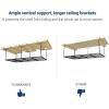 imageFLEXIMOUNTS 4x8 Overhead Metal Garage Storage Rack wHooks Adjustable Ceiling Storage Rack 96quot Length x 48quot Width x 40quot Height 2240quot Ceiling Dropdown BlackBlack