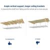 imageFLEXIMOUNTS 4x8 Overhead Metal Garage Storage Rack wHooks Adjustable Ceiling Storage Rack 96quot Length x 48quot Width x 40quot Height 2240quot Ceiling Dropdown BlackWhite
