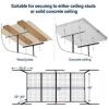 imageFLEXIMOUNTS 4x8 Overhead Metal Garage Storage Rack wHooks Adjustable Ceiling Storage Rack 96quot Length x 48quot Width x 40quot Height 2240quot Ceiling Dropdown BlackBlack