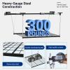 imageFLEXIMOUNTS Garage Lifting Metal Rack 4x4 Ft Overhead Garage Storage Racks Adjustable HeavyDuty Ceiling Organization System 300lbs Weight Satin Black