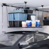 imageFLEXIMOUNTS Garage Lifting Metal Rack 4x4 Ft Overhead Garage Storage Racks Adjustable HeavyDuty Ceiling Organization System 300lbs Weight Satin Black