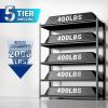 imageFLEXIMOUNTS Garage Shelving Storage Racks and Shelving Basement Storage Shelves Garage Storage Shelves 5Tier Metal Shelf 48quot W x 24quot D x 72quot H