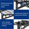 imageFLEXIMOUNTS Garage Wall Shelving 2Pack 1x3 ft Includes 8 Bike Hooks Wall Shelf Garage Organization System wBike Hangers Storage Rack Floating Shelves 300 lbs Weight CapacityBlack
