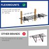 imageFLEXIMOUNTS Garage Wall Shelving 2Pack 1x3 ft Includes 8 Bike Hooks Wall Shelf Garage Organization System wBike Hangers Storage Rack Floating Shelves 300 lbs Weight CapacityBlack
