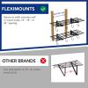 imageFLEXIMOUNTS Garage Wall Shelving 2Pack 1x3 ft Includes 8 Bike Hooks Wall Shelf Garage Organization System wBike Hangers Storage Rack Floating Shelves 300 lbs Weight CapacityBlack