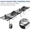 imageFLEXIMOUNTS Garage Wall Shelving 2Pack 1x3 ft Includes 8 Bike Hooks Wall Shelf Garage Organization System wBike Hangers Storage Rack Floating Shelves 300 lbs Weight CapacityBlack