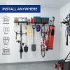 imageFLEXIMOUNTS Garage Wall Shelving 2Pack 1x3 ft Includes 8 Bike Hooks Wall Shelf Garage Organization System wBike Hangers Storage Rack Floating Shelves 300 lbs Weight CapacityBlack