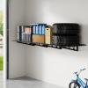 imageFLEXIMOUNTS Garage Wall Shelving 2Pack 1x3 ft Includes 8 Bike Hooks Wall Shelf Garage Organization System wBike Hangers Storage Rack Floating Shelves 300 lbs Weight CapacityBlack