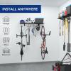 imageFLEXIMOUNTS Garage Wall Shelving 2Pack 1x3 ft Includes 8 Bike Hooks Wall Shelf Garage Organization System wBike Hangers Storage Rack Floating Shelves 300 lbs Weight CapacityBlack