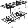 imageFLEXIMOUNTS Garage Wall Shelving 2Pack 1x3 ft Includes 8 Bike Hooks Wall Shelf Garage Organization System wBike Hangers Storage Rack Floating Shelves 300 lbs Weight CapacityBlack