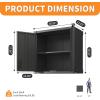 imageFLEXIMOUNTS Metal WallMounted Tool Storage Cabinet with Locking Door Shelf and Drawer  Ideal for Garage Storage Warehouse and Office Use BlackBlack
