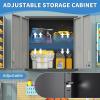 imageFLEXIMOUNTS Metal WallMounted Tool Storage Cabinet with Locking Door Shelf and Drawer  Ideal for Garage Storage Warehouse and Office Use BlackGrey
