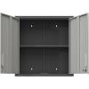 imageFLEXIMOUNTS Metal WallMounted Tool Storage Cabinet with Locking Door Shelf and Drawer  Ideal for Garage Storage Warehouse and Office Use BlackGrey