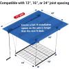 imageFLEXIMOUNTS Overhead Garage Storage Rack Lift 4x4 Ft HeavyDuty Garage Ceiling Storage Racks Adjustable Organization System With 71 L Axle 300lbs Load Capacity Flat BlackMatt Black