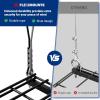 imageFLEXIMOUNTS Overhead Garage Storage Rack Lift 4x4 Ft HeavyDuty Garage Ceiling Storage Racks Adjustable Organization System With 71 L Axle 300lbs Load Capacity Flat BlackFlat Black