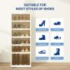 imageFLEXIMOUNTS Shoe Rack Organizer Storage Box 9 Tiers18 Pairs Portable Folding Shoe Rack for Closet Entryway Collapsible Shoe Cabinet with Magnetic Clear Door for Front Door Entrance9 Tiers 18 Pairsmore boots