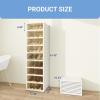 imageFLEXIMOUNTS Shoe Rack Organizer Storage Box 9 Tiers18 Pairs Portable Folding Shoe Rack for Closet Entryway Collapsible Shoe Cabinet with Magnetic Clear Door for Front Door Entrance9 Tiers 18 Pairs