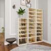 imageFLEXIMOUNTS Shoe Rack Organizer Storage Box 9 Tiers18 Pairs Portable Folding Shoe Rack for Closet Entryway Collapsible Shoe Cabinet with Magnetic Clear Door for Front Door Entrance9 Tiers 18 Pairsmore boots