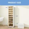 imageFLEXIMOUNTS Shoe Rack Organizer Storage Box 9 Tiers18 Pairs Portable Folding Shoe Rack for Closet Entryway Collapsible Shoe Cabinet with Magnetic Clear Door for Front Door Entrance9 Tiers 18 Pairsmore boots
