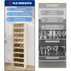 imageFLEXIMOUNTS Shoe Rack Organizer Storage Box 9 Tiers18 Pairs Portable Folding Shoe Rack for Closet Entryway Collapsible Shoe Cabinet with Magnetic Clear Door for Front Door Entrance9 Tiers 18 Pairs