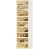 imageFLEXIMOUNTS Shoe Rack Organizer Storage Box 9 Tiers18 Pairs Portable Folding Shoe Rack for Closet Entryway Collapsible Shoe Cabinet with Magnetic Clear Door for Front Door Entrance9 Tiers 18 Pairs