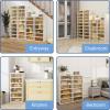 imageFLEXIMOUNTS Shoe Rack Organizer Storage Box 9 Tiers18 Pairs Portable Folding Shoe Rack for Closet Entryway Collapsible Shoe Cabinet with Magnetic Clear Door for Front Door Entrance9 Tiers 18 Pairs
