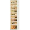imageFLEXIMOUNTS Shoe Rack Organizer Storage Box 9 Tiers18 Pairs Portable Folding Shoe Rack for Closet Entryway Collapsible Shoe Cabinet with Magnetic Clear Door for Front Door Entrance9 Tiers 18 Pairsmore boots