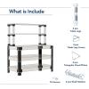 imageFLEXIMOUNTS Universal Steel Workbench Kit 5 Legs L Shaped Heavy Duty Work Bench for Garage Storage Shelving Workbenches Frame Black Customizable Work Table Brackets Lumber Not IncludedSteel WorkbenchShelf