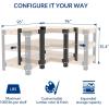 imageFLEXIMOUNTS Universal Steel Workbench Kit 5 Legs L Shaped Heavy Duty Work Bench for Garage Storage Shelving Workbenches Frame Black Customizable Work Table Brackets Lumber Not IncludedLShaped Work Bench