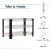 imageFLEXIMOUNTS Universal Steel Workbench Kit 5 Legs L Shaped Heavy Duty Work Bench for Garage Storage Shelving Workbenches Frame Black Customizable Work Table Brackets Lumber Not IncludedSteel Workbench