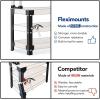 imageFLEXIMOUNTS Universal Steel Workbench Kit 5 Legs L Shaped Heavy Duty Work Bench for Garage Storage Shelving Workbenches Frame Black Customizable Work Table Brackets Lumber Not IncludedLShaped Work Bench