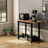 imageFLEXIMOUNTS Work Bench wDrawer 3000lb Capacity48x 24 Garage Workbench Workstation Rubber Wood Work Table Top HeavyDuty Steel Frame