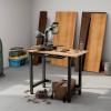 imageFLEXIMOUNTS Work Bench wDrawer 3000lb Capacity48x 24 Garage Workbench Workstation Rubber Wood Work Table Top HeavyDuty Steel Frame
