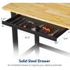 imageFLEXIMOUNTS Work Bench wDrawer 3000lb Capacity48x 24 Garage Workbench Workstation Rubber Wood Work Table Top HeavyDuty Steel Frame