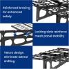 imageLEXIMOUNTS 2Pack 2x4ft Garage Shelving with Hooks 24inchby48inch Wall Shelf Garage Storage Racks Floating Shelves WhiteBlack
